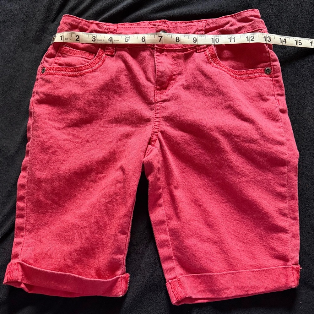 Girls Size 10 Arizona Shorts Measurements N Pics Longer Length Arizona Light Red